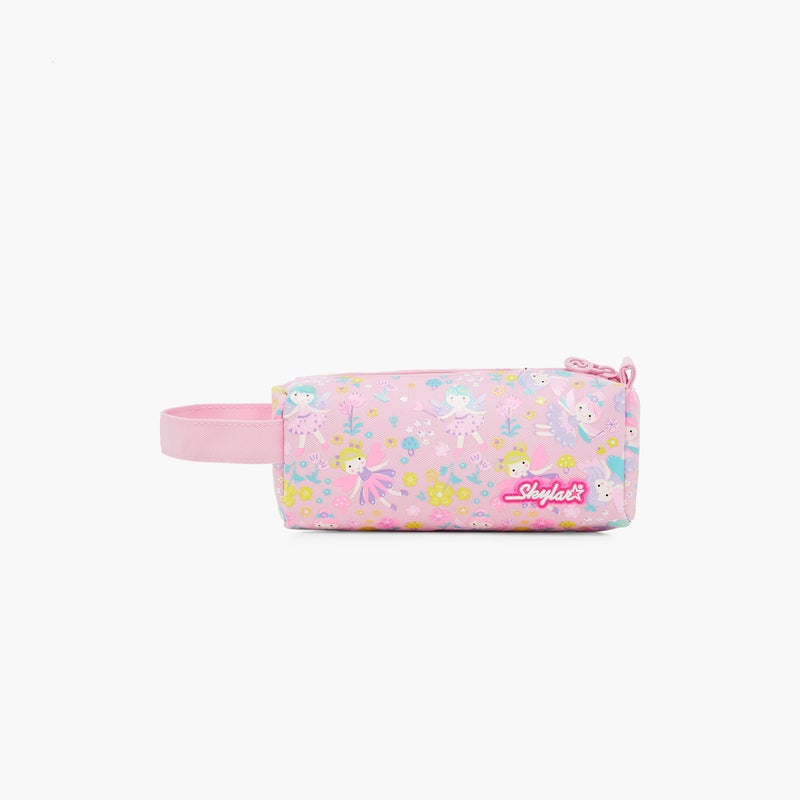 Skylar Pencil Case-Wings With Glitter-Printed--1 Cmprt-Printed (Polyester) Pink \ 20.5X9.5X9.5 - Image 1